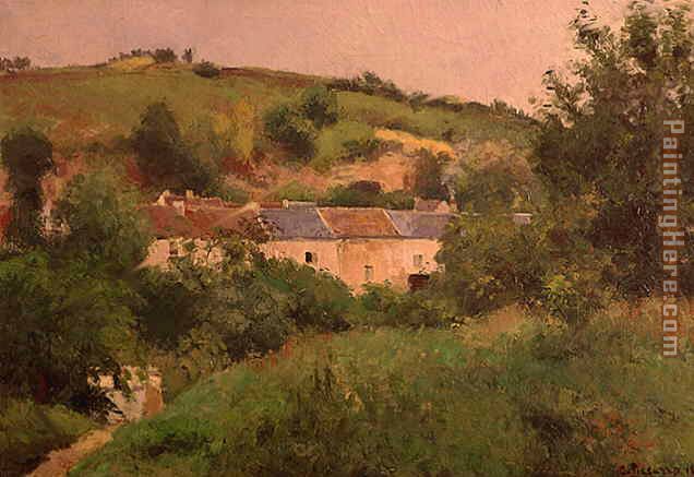 Village Path painting - Camille Pissarro Village Path art painting